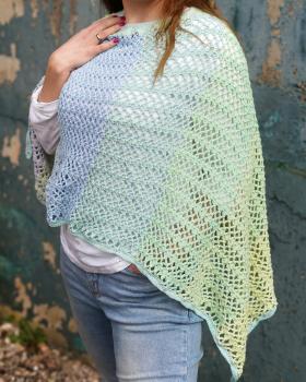 Häkelanleitung Poncho "Frühlingserwachen", Gr. 34-50